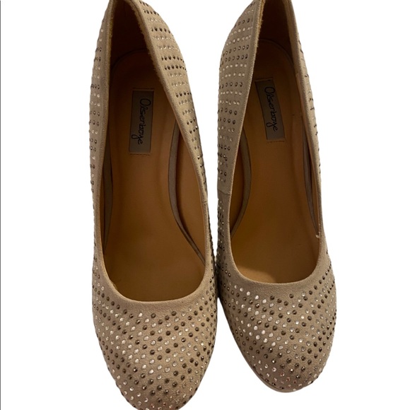 Olsenboye Tinsel Heels Size 10 Color Taupe - Picture 3 of 7